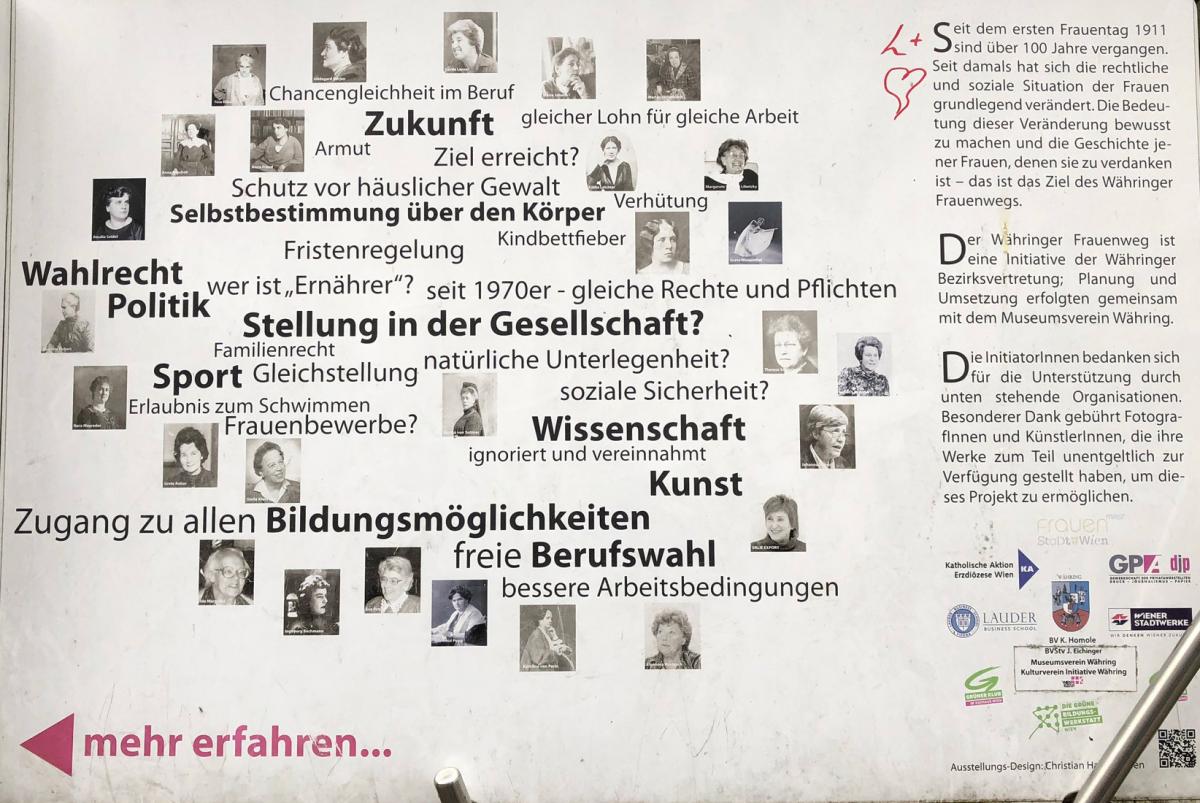 Schautafel Währinger Frauenweg