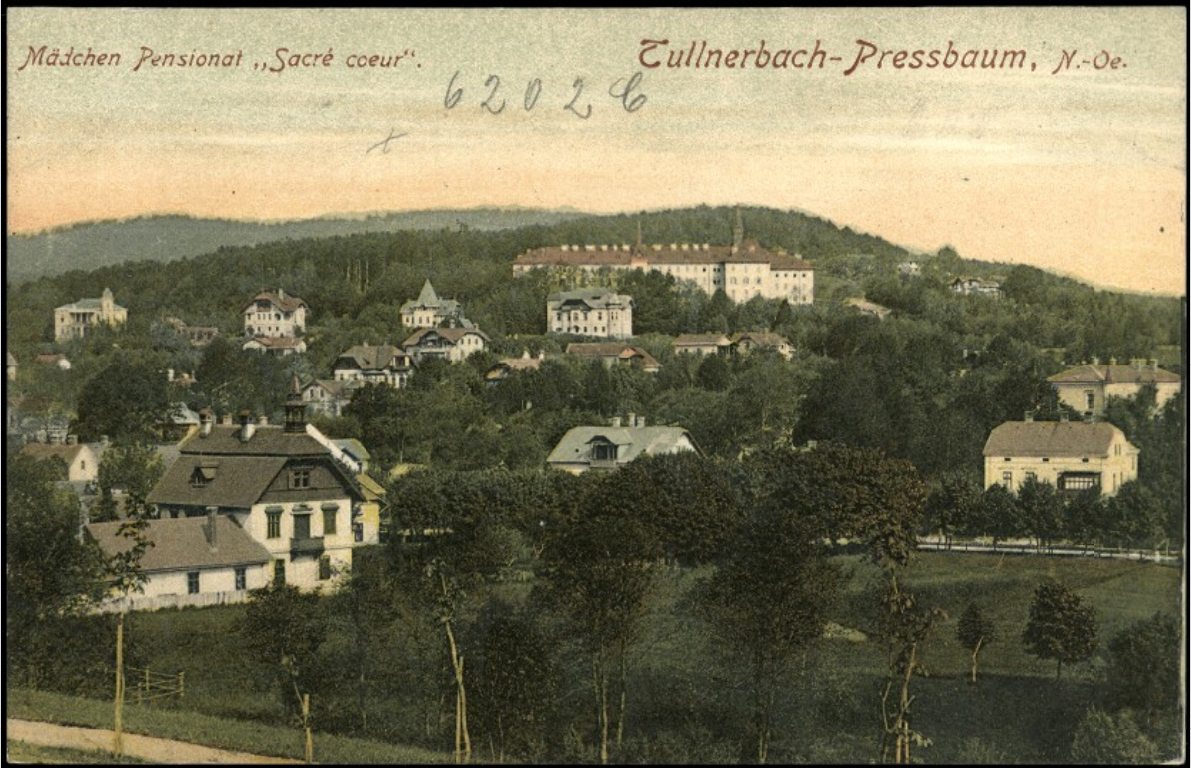 Mädchen-Pensionat Sacré Coeur Tullnerbach-Pressbaum 1907