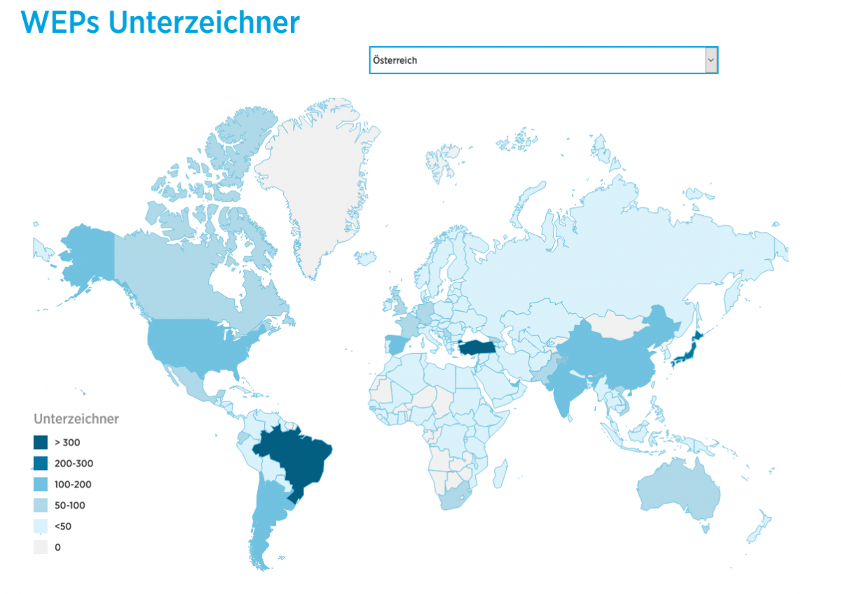 Weltkarte zu den WEPs